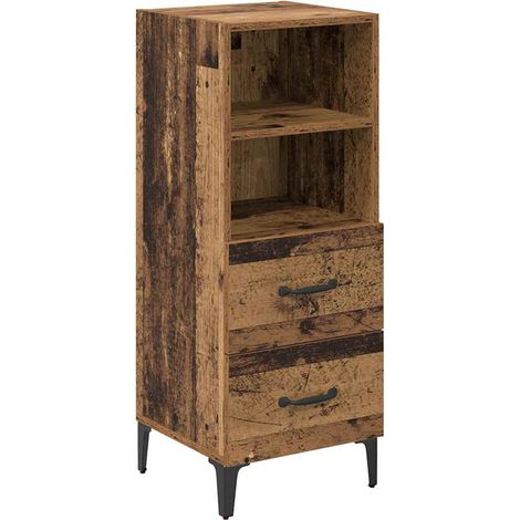 Buffet,Bahut,Meuble de Rangement Bois ancien 34 x 34,5 x 90 cm Bois d'ingénierie CFW59621 (1/5)