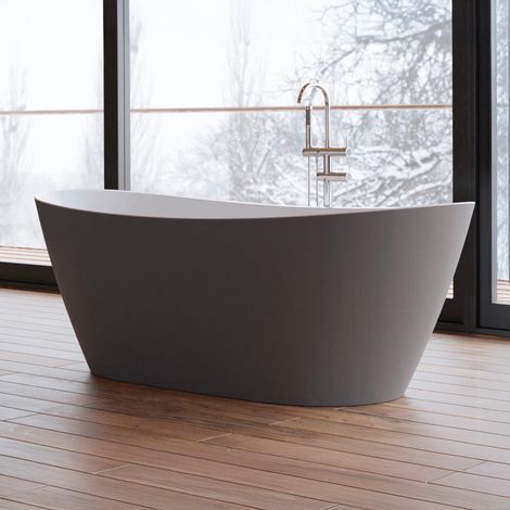 Baignoire Ilot Venecia 170 grise 170 x80 x57 cm, by SPALINA (1/5)