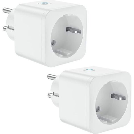 WLAN-Steckdose. 16A 3680W Smart Socket. Alexa Google Home kompatibel. mit Sprachsteuerung und Fernbedienung. Timer-Steckdose (2er Pack) (1/5)