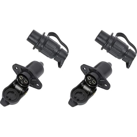 2 Pièces Prise Remorque Et Prise pour Remorque 3 Broches, Prise 12V Etanche Remorque 3 Broches Femelle Male, Prise pour Attelage 3 Broches Convient Remorque Camion Tracteur Agricole Véhicule (1/5)