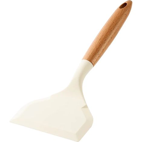 (Blanc) Ustensiles de cuisine en silicone alimentaire, spatule de cuisine (1/2)