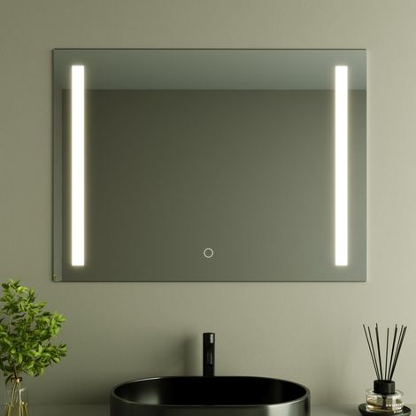 LOMAZOO Miroir de salle de bain LED Reyes - 60 x 80 cm, Miroir de