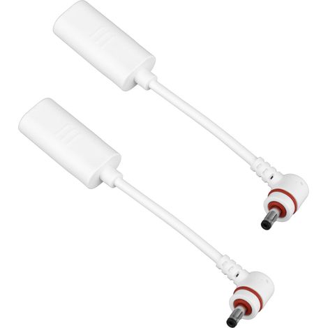 2pcs Adaptateur USB-C vers Prise Cylindrique, pour Connecter Panneaux Solaires USB-C Caméras Prise Cylindrique Accessoires Pratiques Résistants à l'usure et Pratiques (Blanc) (1/5)