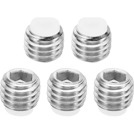 5 Paquet M10x8mm Nylon Pointe Sans-tête Vis 304 Inox Acier (1/5)
