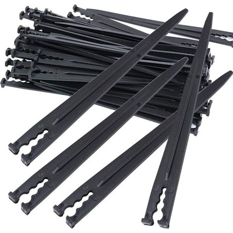 Lot de 50 supports de tuyau d'arrosage pour tuyau d'irrigation - Support d'ancrage de fixation pour tuyau d'arrosage de jardin - Accessoires pour tuyau d'arrosage 4/7 ou 3/5