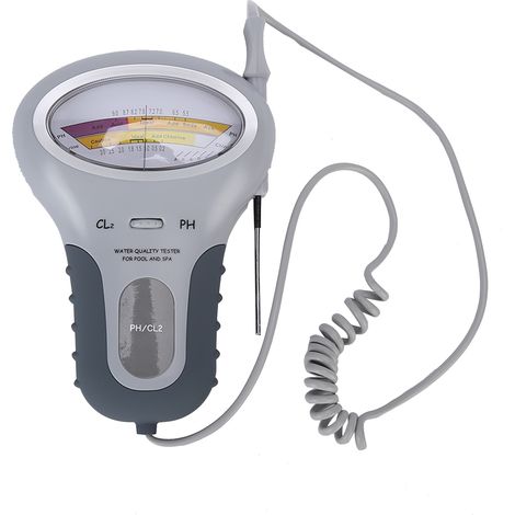Testeur qualité eau piscine 2 en 1 numérique pH et chlore CL2 précis portable durable gris pour spa analyse rapide fiable (1/5)