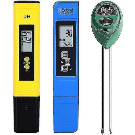 Testeur de pH/TDS/PPM 3 en 1 pour le sol, kit pH/numérique, jardin, pelouse, ferme (1/5)