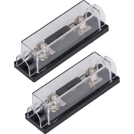 porte-fusibles 200 A 48 V avec 4 bornes et 4 gaines thermorétractables pour autoradio, camion, camping-car ou bateau. (1/5)