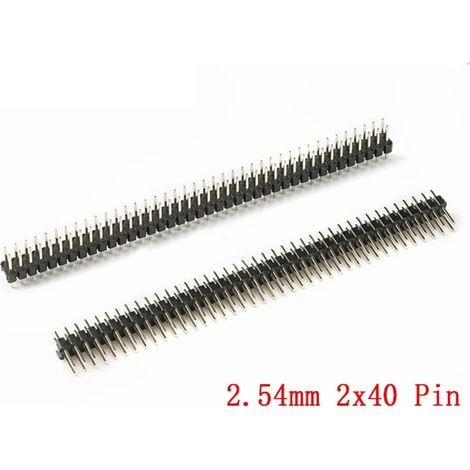 10Pcs 2.54mm 2x40 Pin 80 Pin copper Pitch Male Double Row Pi (1/4)