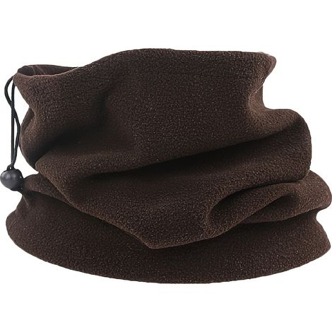 Cache-cou polaire ajustable pour femme, idéal pour l'automne et l'hiver, et bonnet de ski multifonctionnel trois en un. (1/5)