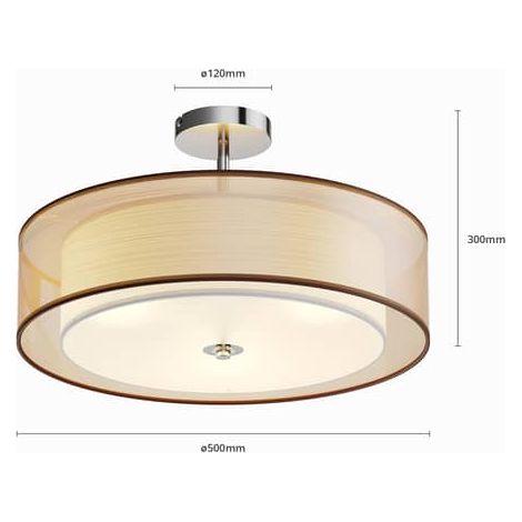 [NEUWERTIG] Lindby Led Deckenlampe Pikka Mit Braunem Schirm Lampe Leuchte Deckenlampe I596 B-Ware