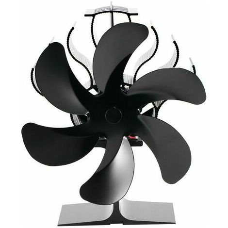 Ventilateur À Poêle Alimenté Par La Chaleur, 6 Pales Ventilateur De Cheminée, Ventilateur De Poele Pour Foyer, Pour Poêle À Bois/Bûches Ou Cheminée (1/4)