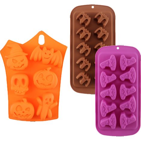 1 Moule à glaçons Halloween, motifs effrayants, silicone alimentaire, pour fêtes et cadeaux (1/5)