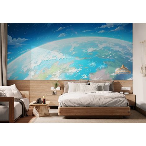 papier peint espace – planète vue céleste - 150 x 250 cm (1/2)