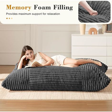 DDY-SHENHUI Fauteuil Poire Convertible Extra Large – Coin Douillet pour Détente et Moments en Famille (1/5)