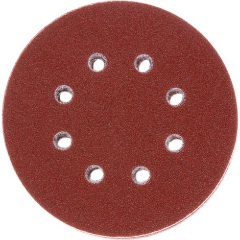 Lot de feuilles abrasives pour Ponceuse excentrique Grain 80 - 120 125 mm 25 pièces Argent (1/5)