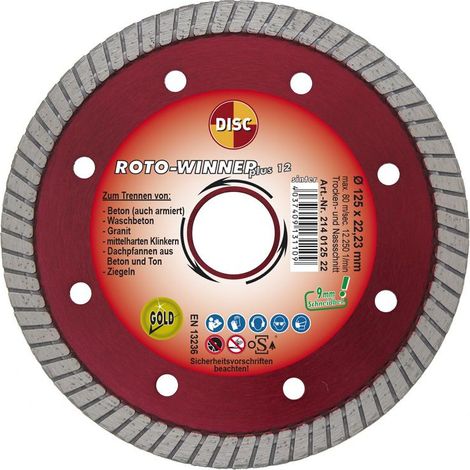 Dia-TS Roto-Winner Plus 12 125 9 mm Belaghöhe, gesintert