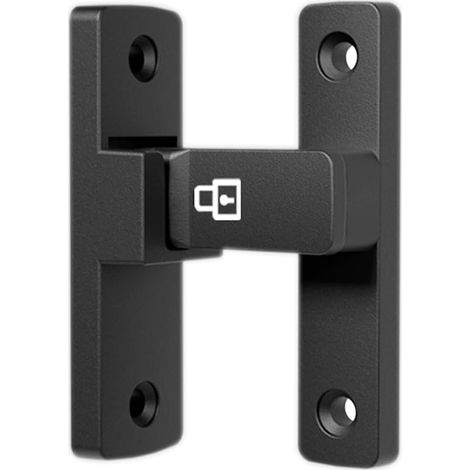 Verrou à bascule robuste pour portes coulissantes/battantes à 90/180 degrés, idéal pour portails, fenêtres et armoires (noir et lumineux, 90 degrés) (1/5)