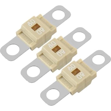 Fusible à visser haute intensité 80A AMI/Midi - Lot de 3 pour voitures, bus, camions, caravanes, engins de chantier