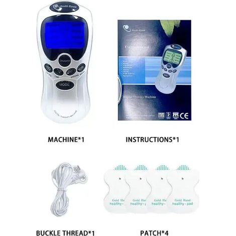 Appareil de massage électrique TENS pour électrostimulation musculaire, EMS, acupuncture et massage corporel - Thérapie numérique - Appareil de massage par électrostimulation 05289-AquaForge