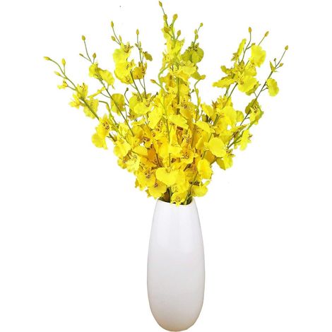 Orchidées artificielles en soie, fleurs artificielles en vrac, 10 pièces (chaque)-AquaForge