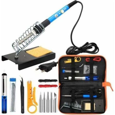 8 En 1 Fer A Souder Kit 60W Station De Soudage Pompe Etain Soudure Electronique Temperature Reglable Portable (1/3)