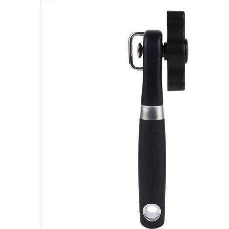 Ouvre-boîte Manuel Acier Inoxydable Avec Coupe, Poignée Antidérapante, Pour Cuisine Camping Pique-nique, Noir (1/4)