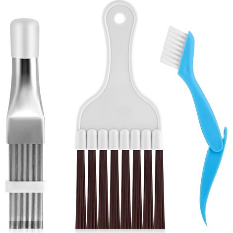 3 PCS Brosse de Nettoyage Condenseur de Climatiseur, Climatiseur Peigne, Brosse de Climatiseur, Peigne à Condensateur pour Climatiseur, pour Bobines de Réfrigérateur Condenseur (1/5)
