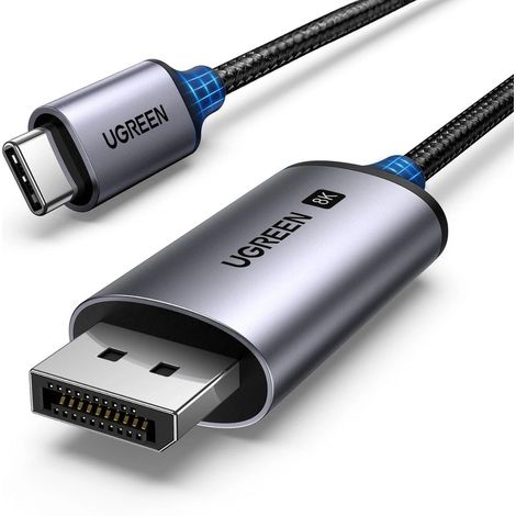 Cavo audio video USB-C - DisplayPort 8K HDR HDCP2.3 eARC 3m grigio