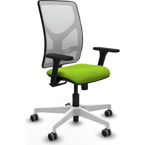 Silla de oficina piqueras y crespo ergonómica verde pistacho cuero sintético (1/2)