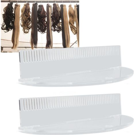 [Haarverlängerungshalter] Abnehmbar, wiederverwendbar, zum Stylen, Einweben, Waschen, Färben, transparent [4-teiliges Acryl-Set] (1/5)