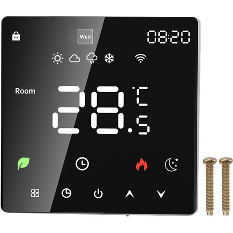 Eosnow Thermostat intelligent 16A, écran tactile couleur LCD, chauffage électrique Programmable pour maison, hôtel, bureau, AC 90 à 240V
