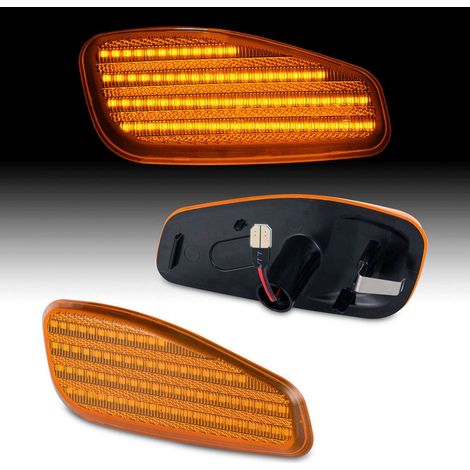 KIT 2 INDICATORI DI DIREZIONE LATERALI A LED COMPATIBILE CON Jeep Renegade, anno di costruzione dal 2014 , VETRO GIALLO (1/5)
