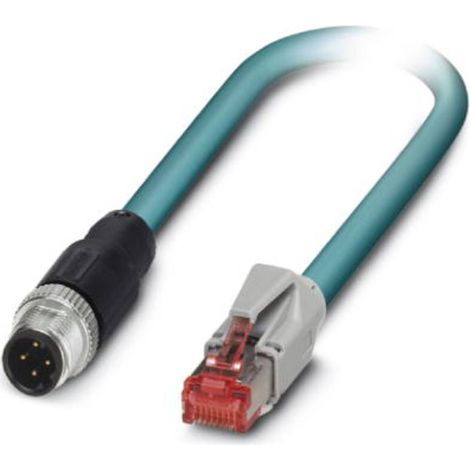 Câble de réseau M12 / RJ45 CAT 5e Phoenix Contact - [1x M12 mâle - 1x RJ45 mâle] - 1.00 m - bleu - 1 (1/2)