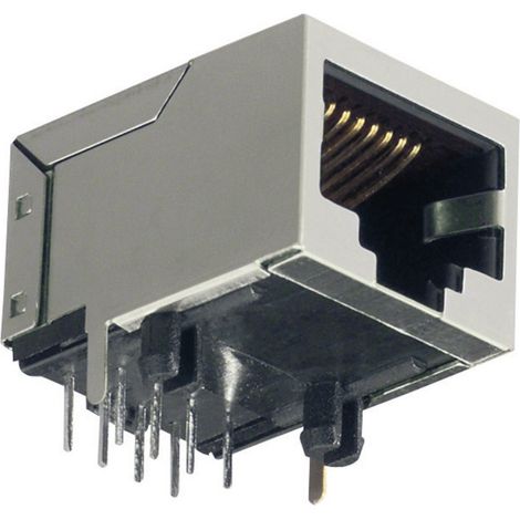 BKL Electronic 143206 Modulare Einbaubuchse, Horizontal 143206 Buchse, gewinkelt Pole: 8P8C Grau 1