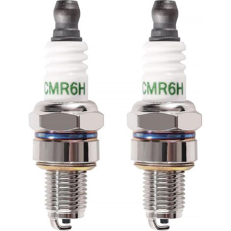 2 Pièces Bougies D'Allumage Cmr6H, Tondeuse Bougie D'Allumage, Bougie D'Allumage Borne Solide Remplacer Cm5H / Cmr5H / Cmr6H / Cmr7H, Compatibles Avec Stihl Fs90 Fs100 Fs110 Fs90R Fs100R (1/5)