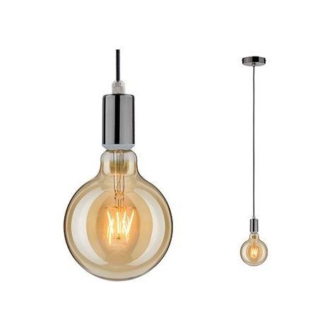 Suspension Larus - E27 - 20W - Chrome Noir - Dimmable - Sans ampoule (1/5)