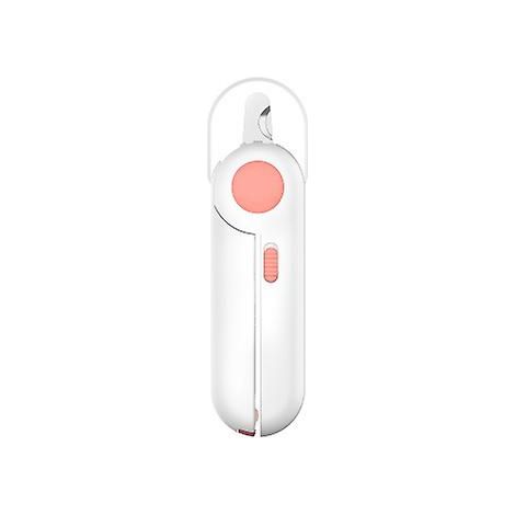 Professionelle Nagelknipser für Hunde und Katzen, Sicherheitsschutz und LED-Licht mit Nagelfeilen für kleine Hunde, Katzen, Vögel, Kaninchen, Nagelschere für die Krallen von Haustieren, Rosa