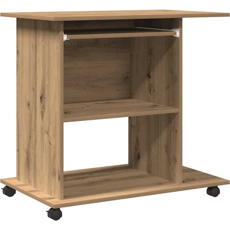 Mesa ordenador madera contrachapada roble artesanal 80x50x75cm vidaXL (1/6)