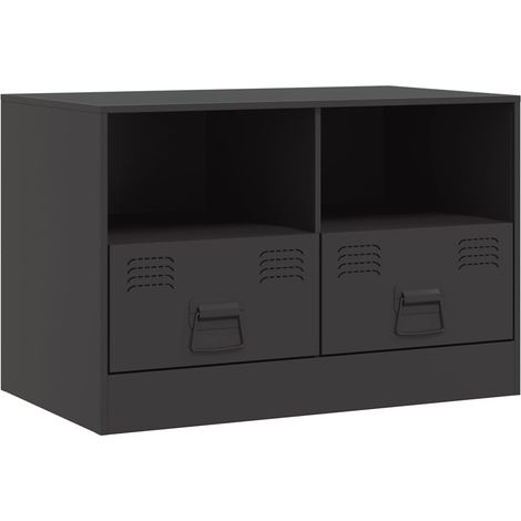Maison Exclusive - TV-Schrank Schwarz 67x39x44 cm Stahl