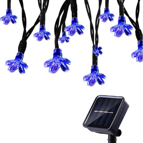 Guirlande Solaire Extérieure avec Fleur, 7M 50 LED Guirlande Lumineuse Solaire Etanche, 8 modes d'éclairage Lampe Décoratives pour Jardin Gazebo Patio Cour Clôture Extérieur (1/5)