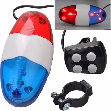 Éclairage vélo LED, 6 LED, avec klaxon, pour le cyclisme urbain, le cyclisme sur route et les sorties nocturnes.-AquaForge (1/5)