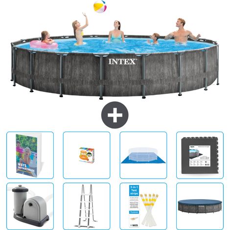 Prism Frame Pool Rund - 549x122 cm - 9-teilig S525