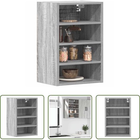 Küchenregal - Hängeschrank Riga Grau Sonoma 40x29,5x60 cm Holzwerkstoff (1/5)