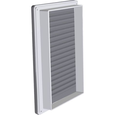 Griglia di ventilazione per facciata con canale a rete grigio 14x14 cm (1/5)