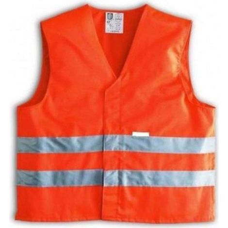 TRADE SHOP - Giubbotto Gilet Arancione Emergenza Catarifrangente Riflettente Auto Moto Bici -