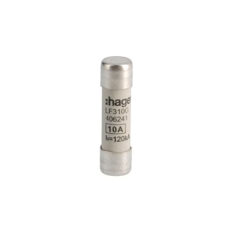 Cartouche fusible industrielle 10x38 gG 10A HAGER LF310G (1/2)