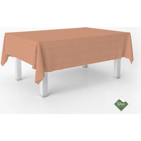 Nappe Vichy Petits Carreaux rectangulaire 100x140 Orange (1/5)