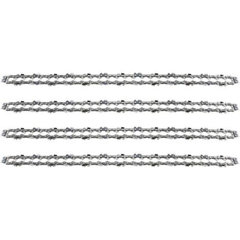 Lot de 4 Chaînes de Tronçonneuse pour Guide Chaîne de 18" (45 cm), 1,3 mm 64 Maillons d'Entraînement, Compatibles avec Stihl, Dolmar, Husqvarna, Einhell, Bosch, Makita et autres (1/5)