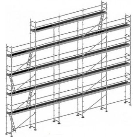 Ponteggio 180m² - Struttura e Piani + Aste - DUO180-SP